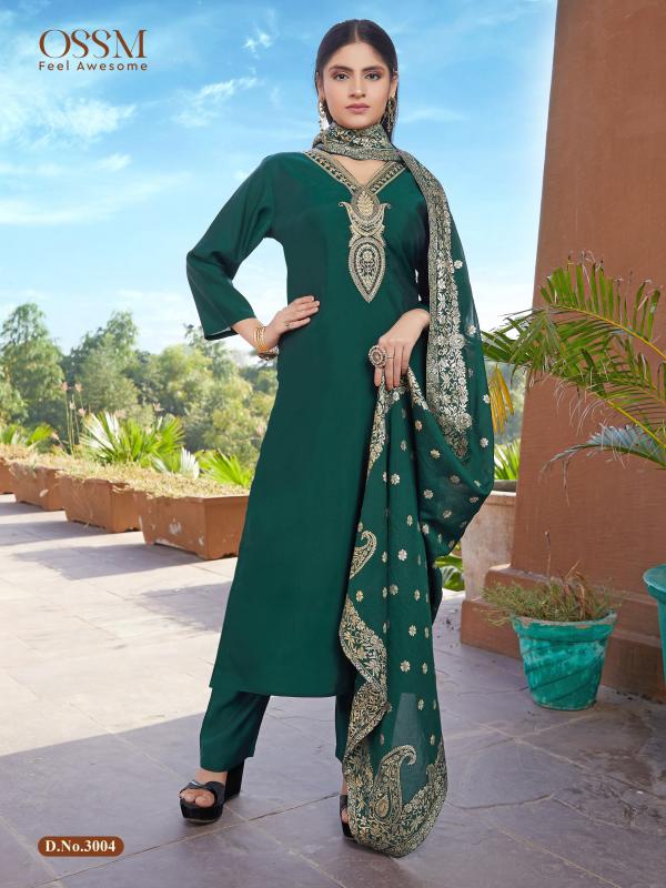 Ossm Monalisa Vol 3 Embroidered Top Bottom Dupatta Collection